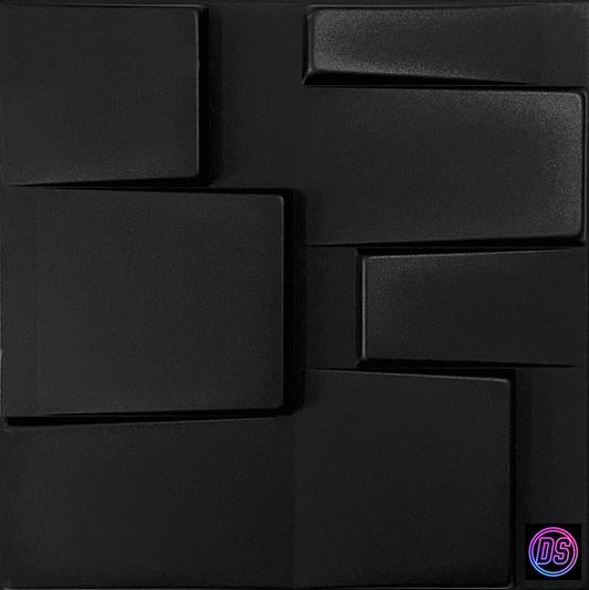 Schwarzer Tetris Wandpaneele 50cm x 50cm