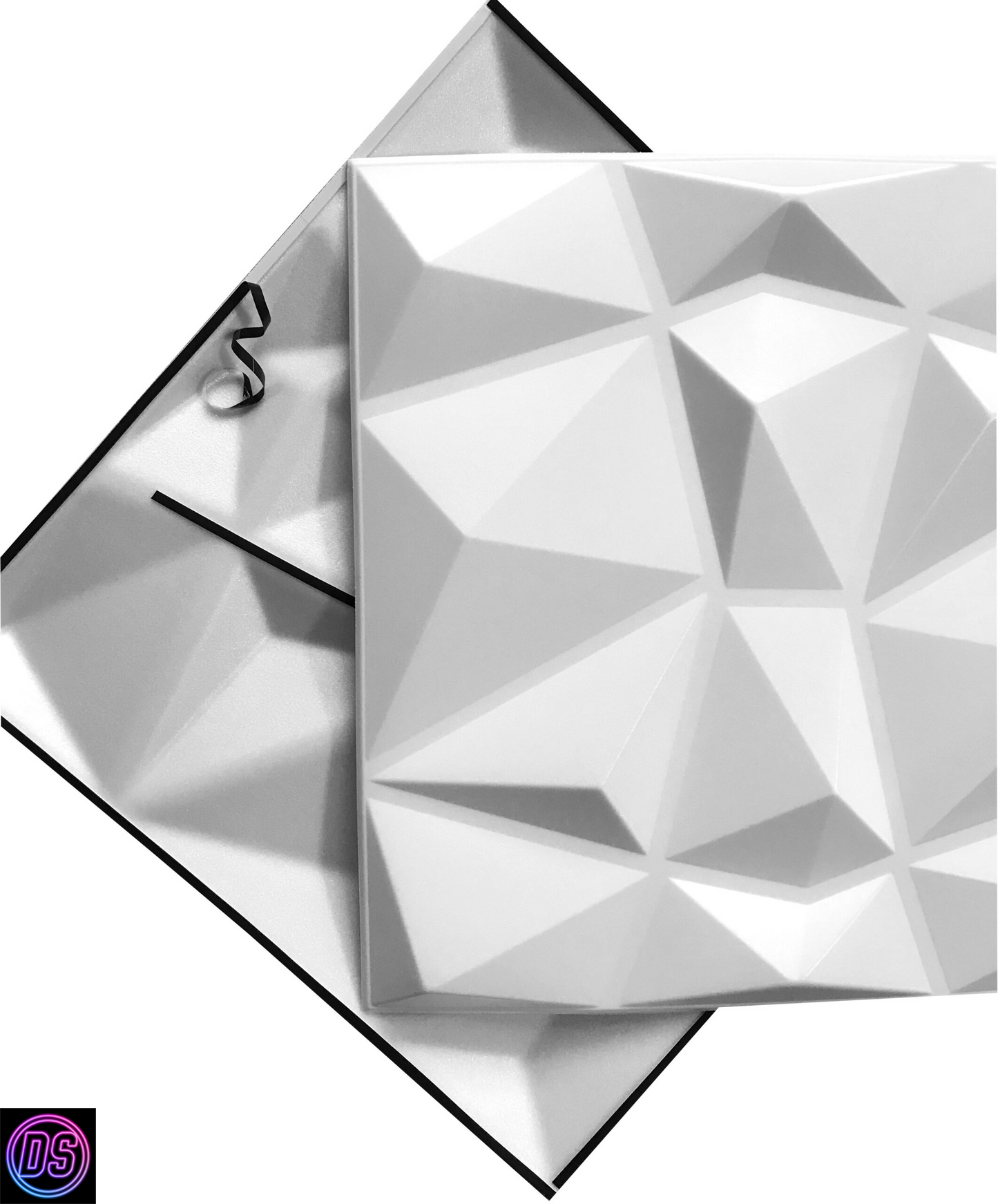 Weißer Diamant! (selbstklebend) Wandpaneele 50cm x 50cm